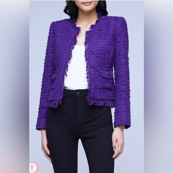 L'AGENCE Angelina Fringe Trim Blazer size 2